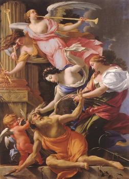 Simon Vouet : Saturn, Conquered by Amor, Venus and Hope